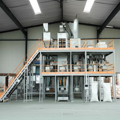 Linea di produzione industriale completa per pesatura automatica e confezionamento in sacchi di sale