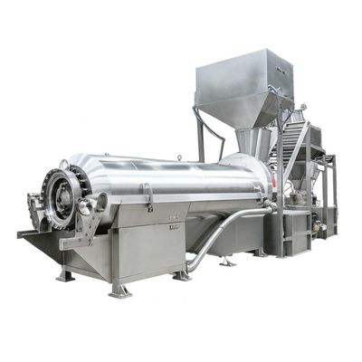 Sistema di centrifugazione a spinta per la separazione continua di cristalli e disidratazione del sale