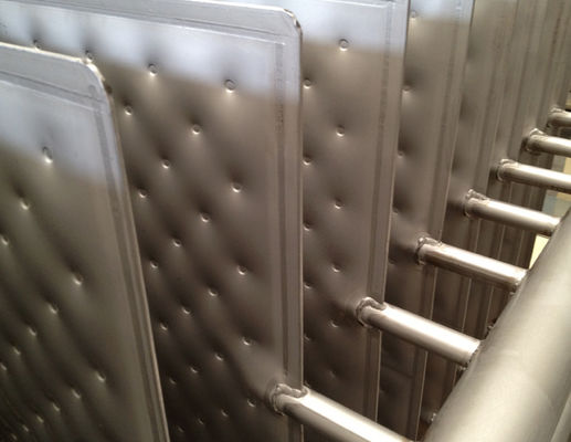 12x2m SS304 316L Dimple Plate Heat Exchangers With ha impresso il piatto di saldatura del cuscino