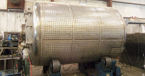 Carro armato del rivestimento del piatto del cuscino di verticale -40 C per etanolo di raffreddamento